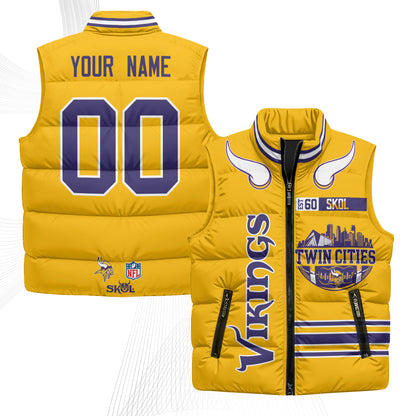 MIN Twin City Custom Puffer Vest - Printed