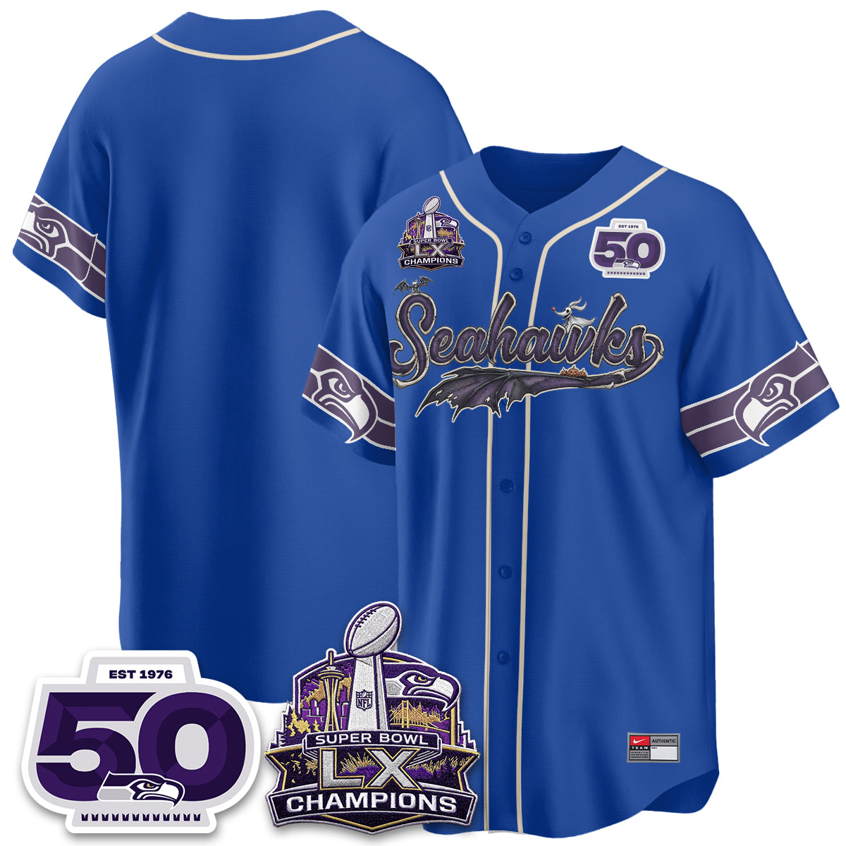 SEA 2026 Nightmare Edition Vapor Baseball Jersey - Stitched