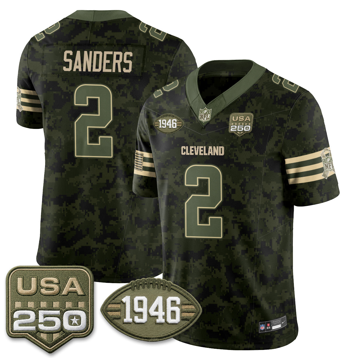 Cleveland Browns 2026 Salute to Service Vapor Jersey - Stitched