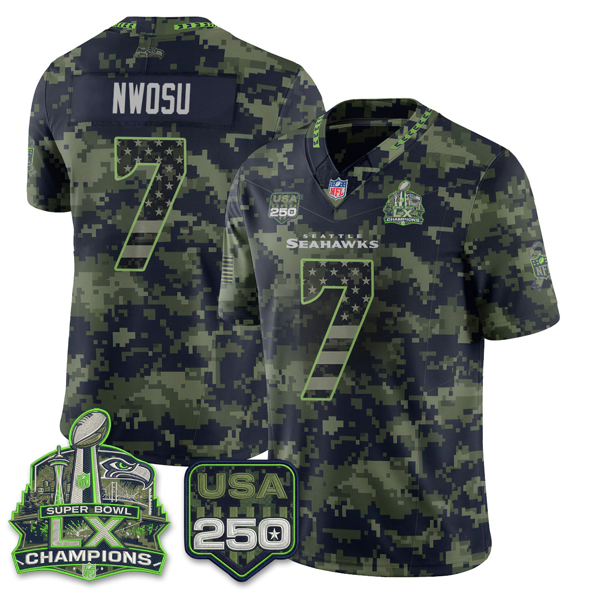 SEA 2026 Salute to Service Edition Vapor Jersey - Stitched n5