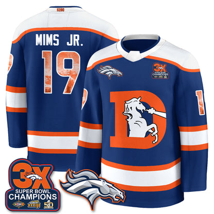 Denver Broncos Fan Gear Edition Hockey Jersey - Stitched