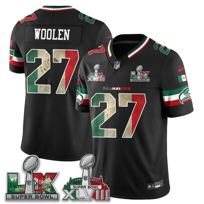 Seattle Seahawks Mexico Edition Vapor Jersey V1- Stitch