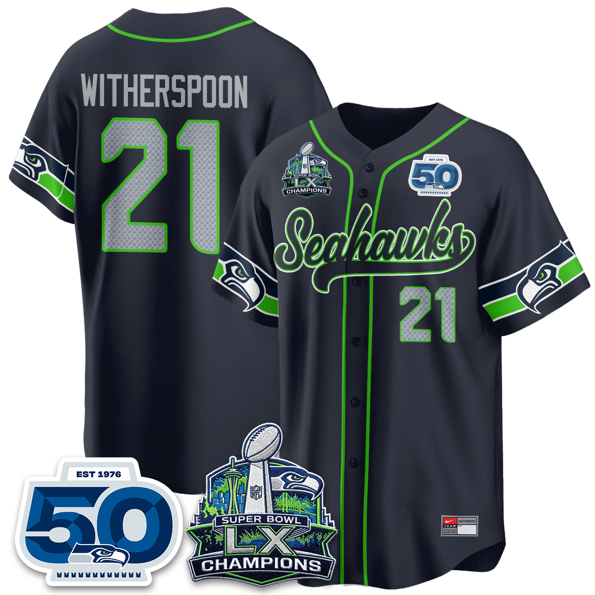 SEA SB LX Champs Vapor Baseball Jersey - Stitch