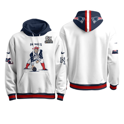 New England Patriots Minuteman Edition Fleece Hoodie - Printed