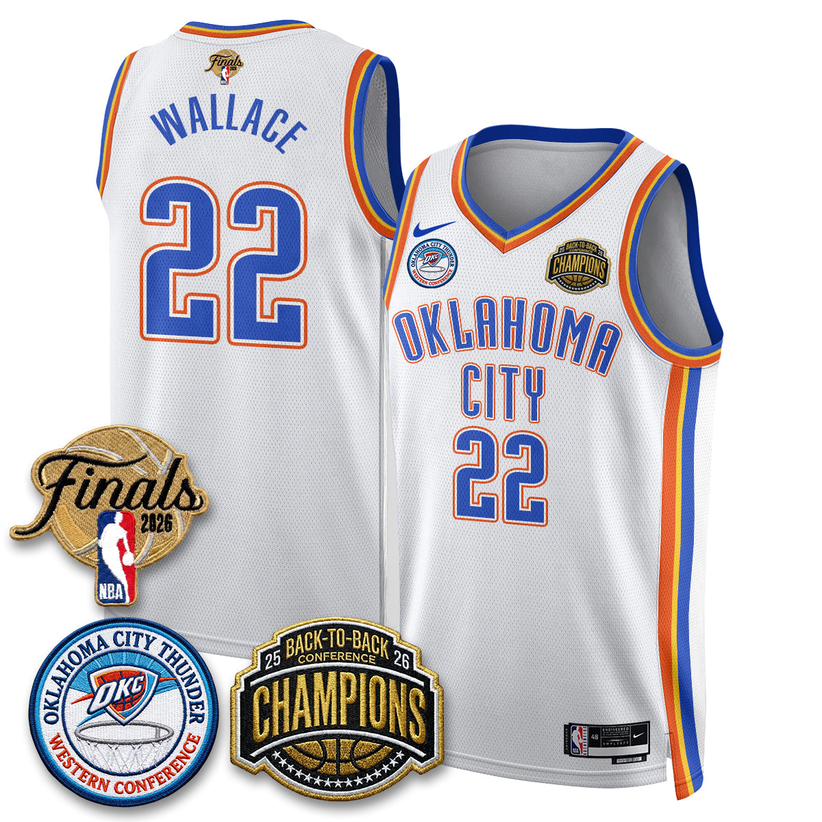 OKC 2026 NBA Western Conference Champions Vapor Jersey - Stitched