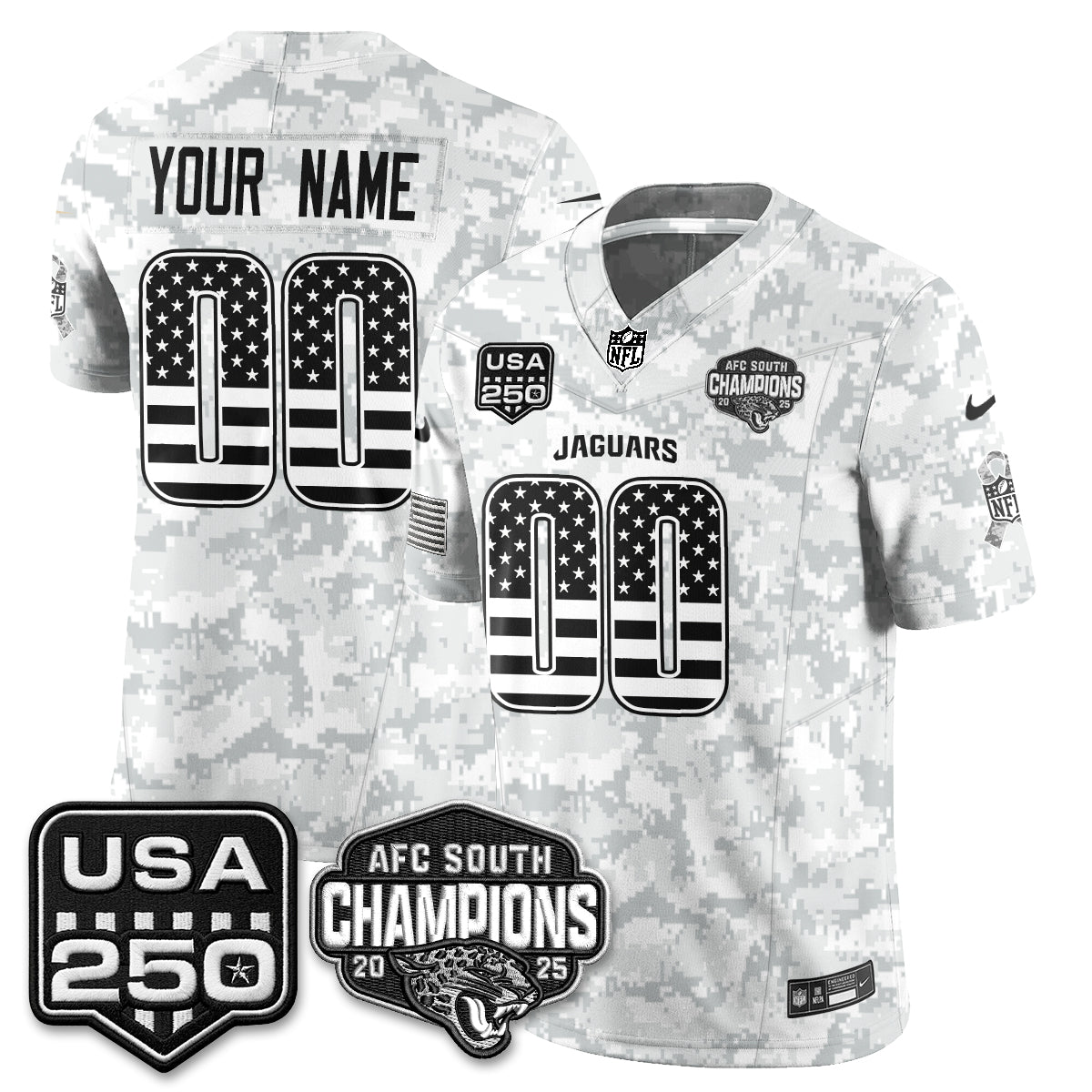 Jacksonville Jaguars 2026 Salute to Service Vapor Custom Jersey - Stitched