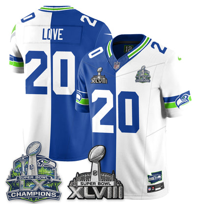 Seattle Seahawks S.Bowl Champs Split Edition Vapor Jersey - Stitch