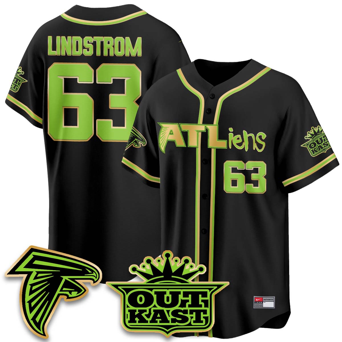 ATL 30th Anniversary ATLiens Baseball Vapor Jersey - Stitched