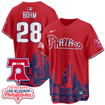 Philadelphia Phillies "26 Reasons I Love My Country" Edition Vapor Jersey - Stitched