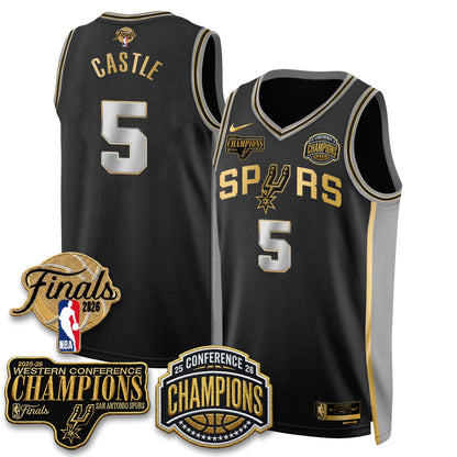 SAS 2026 NBA Western Conference Champions Vapor Jersey - Stitched N5