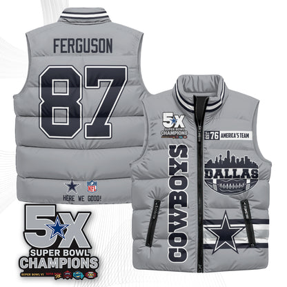 DAL "America's Team" Puffer Vest - Printed