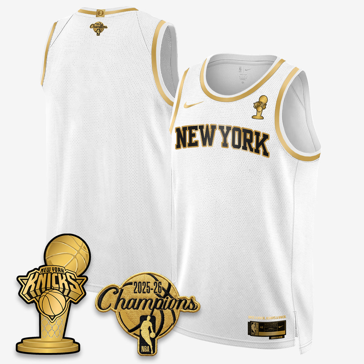 NYK 2026 NBA Champions Gold Edition Vapor Jersey - Stitched n3