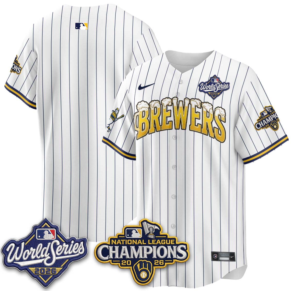 MIL "Pitcher & Pint" 2026 NL Champions Vapor Jersey - Stitched