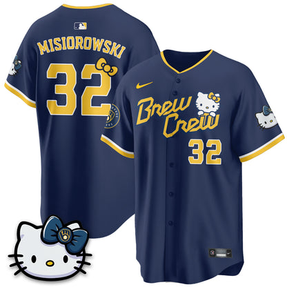Milwaukee Brewers x Meow KT Vapor Jersey - Stitched N1