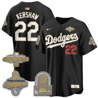 Los Angeles Dodgers 2026 NL West Champs Gold Vapor Jersey- Stitched