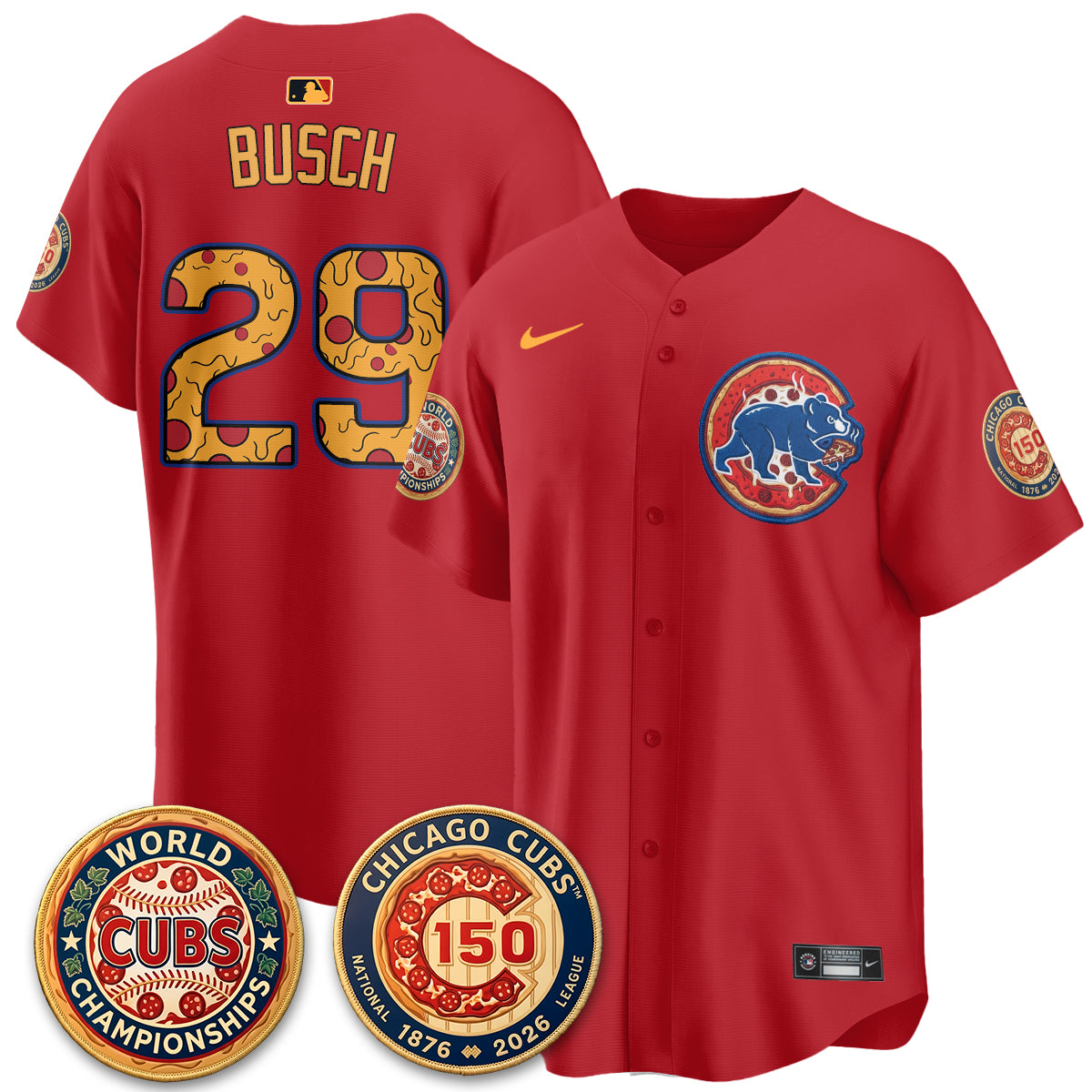 Chicago Cubs Deep Dish Pizza Vapor Limited Jersey - Stitched
