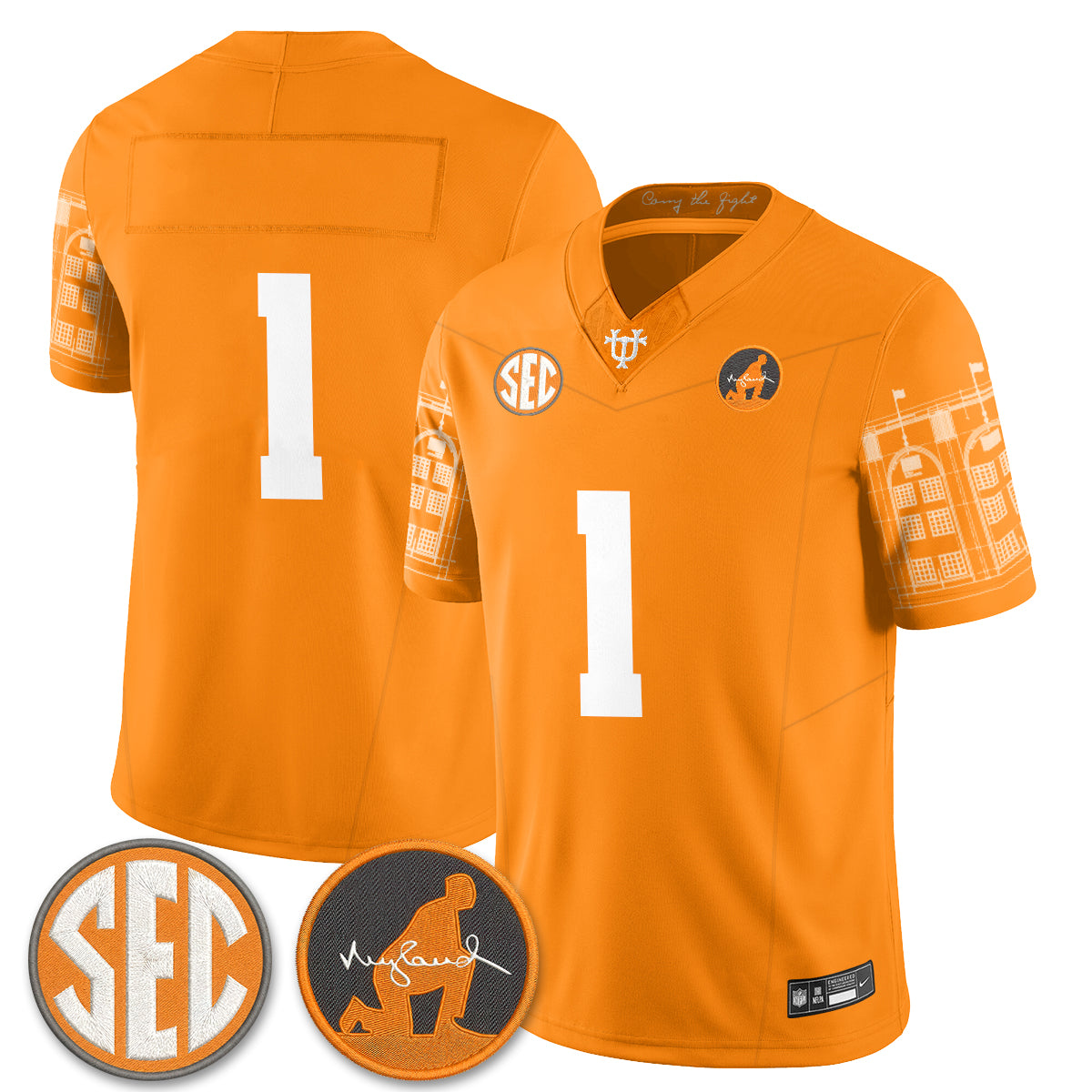 Tennessee Volunteers Built from Legacy Jersey - Stitched