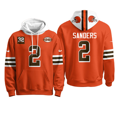 Cleveland Browns 1946 Anniversary Patch Hoodie - Stitched