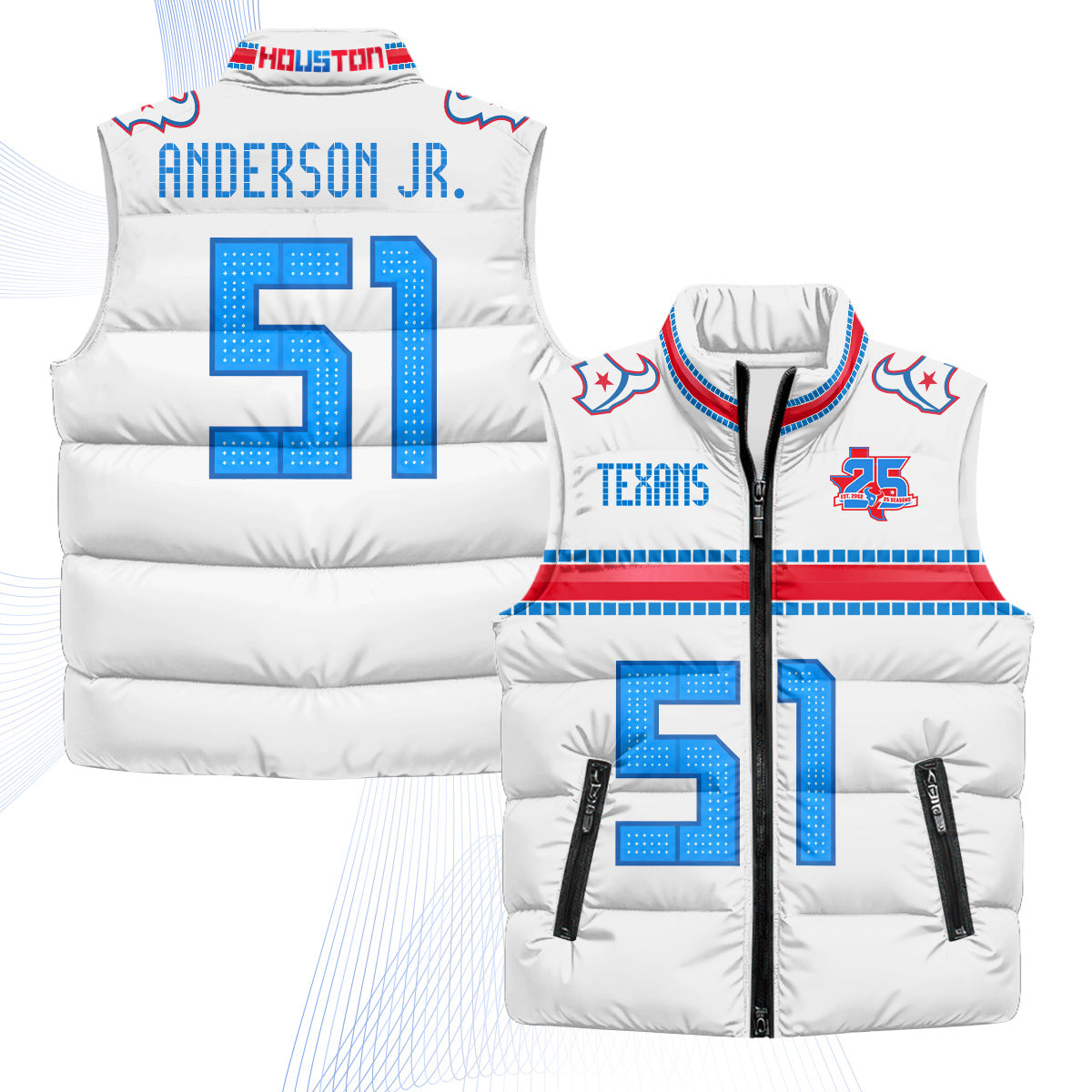 Houston Texans 2026 Rivalries Puffer Vest - Printed