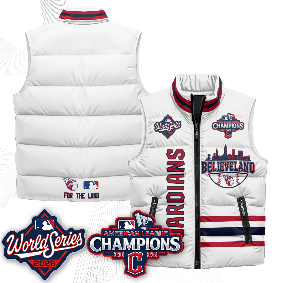 CLE 2026 AL Champions Puffer Vest - Printed