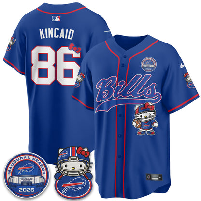 Buffalo Bills x Meow  Vapor Baseball Jersey - Stitched
