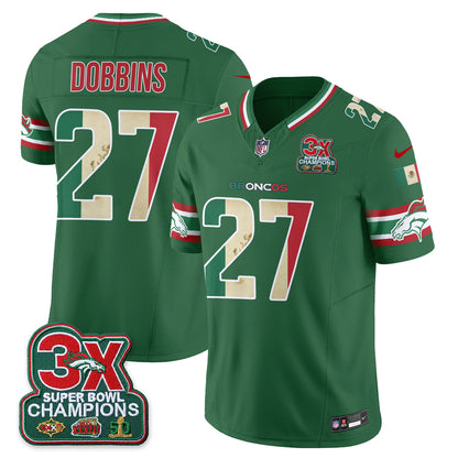 Denver Broncos Mexico Edition Vapor Jersey - Stitched