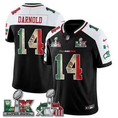 Seattle Seahawks Mexico Edition Vapor Jersey V1- Stitch