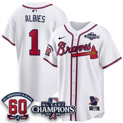 Atlanta Braves 2026 NL East Champs Vapor Jersey - Stitched