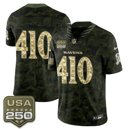 Baltimore Ravens 2026 Salute to Service Vapor Jersey - Stitched