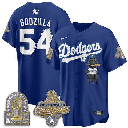 Los Angeles Dodgers x Godzilla Vapor Jersey- Stitched