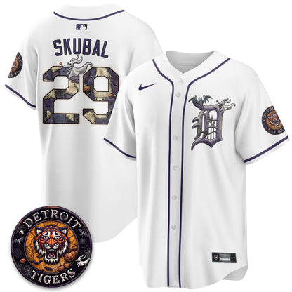 Detroit Tigers Nightmare Edition Vapor Limited Jersey - Stitched