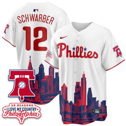 Philadelphia Phillies "26 Reasons I Love My Country" Edition Vapor Jersey - Stitched