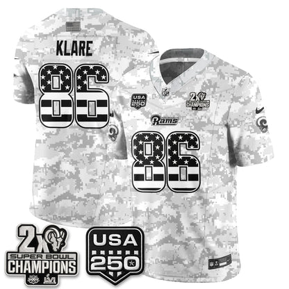 Los Angeles Rams 2026 Salute To Service Vapor Jersey - All Stitched