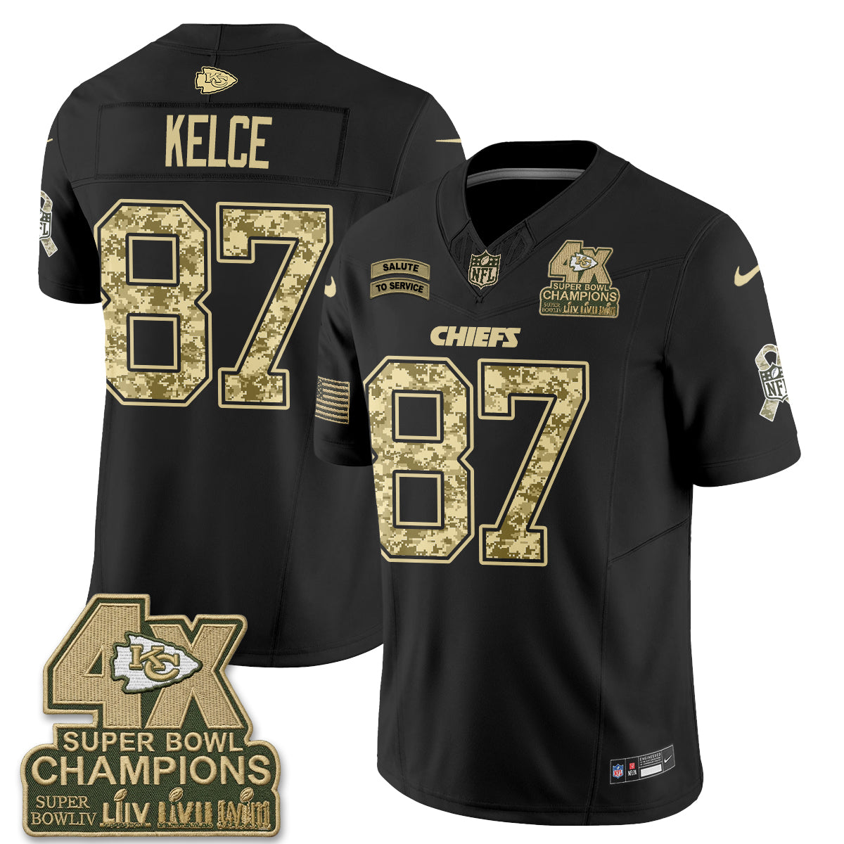KC 2026 Salute to Service Vapor Jersey V2- Stitched