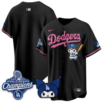 Los Angeles Dodgers Kuromi Edition Vapor Jersey - Stitched