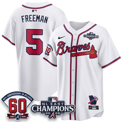 Atlanta Braves 2026 NL East Champs Vapor Jersey - Stitched