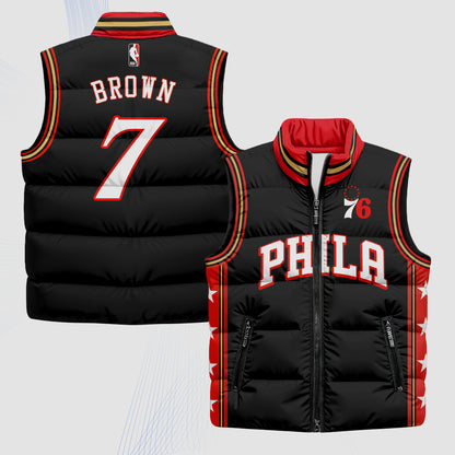 PHI Superteam 24th Season Patch Puffer Vest - Printed