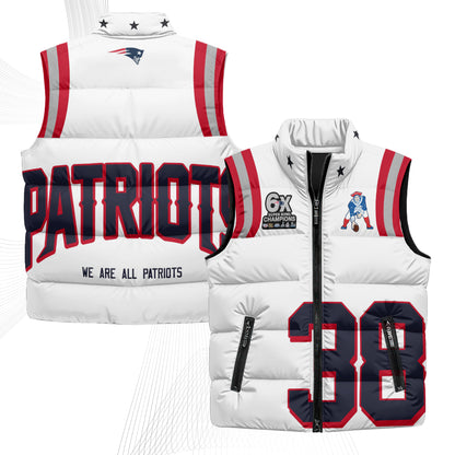 New England Patriots Rivalries Puffer Vest - Printed