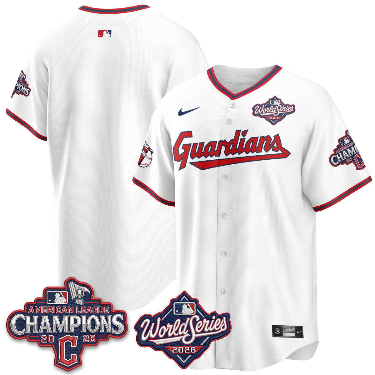 CLE 2026 AL Champions Vapor Jersey - Stitched