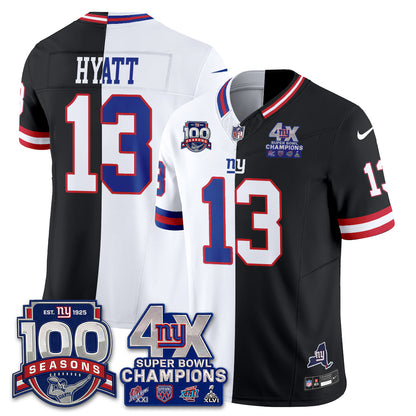 NYG 4X SBowl Split Edition Vapor Jersey - Stitched