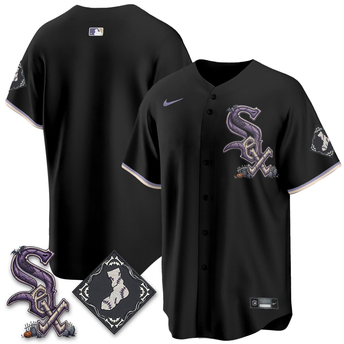 Chicago White Sox Nightmare Edition Vapor Jersey - Stitched