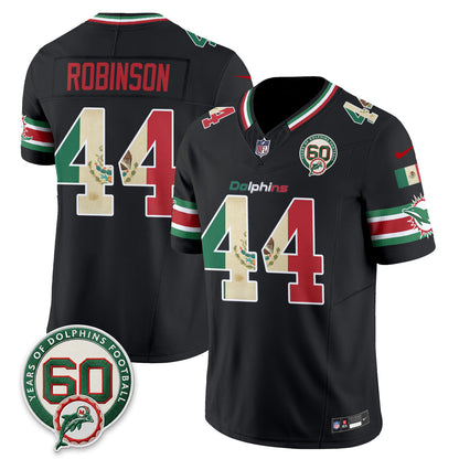 Miami Dolphins Mexico Edition Vapor Jersey - Stitched