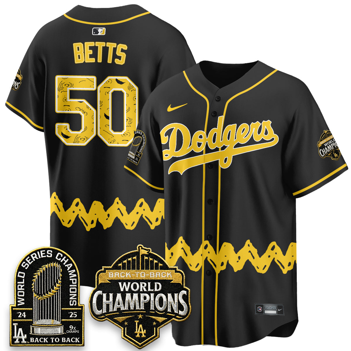 Los Angeles Dodgers x P-nuts Style Vapor Jersey - Stitched