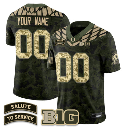 Oregon Ducks 2026 Salute to Service Vapor Custom Jersey - Stitched