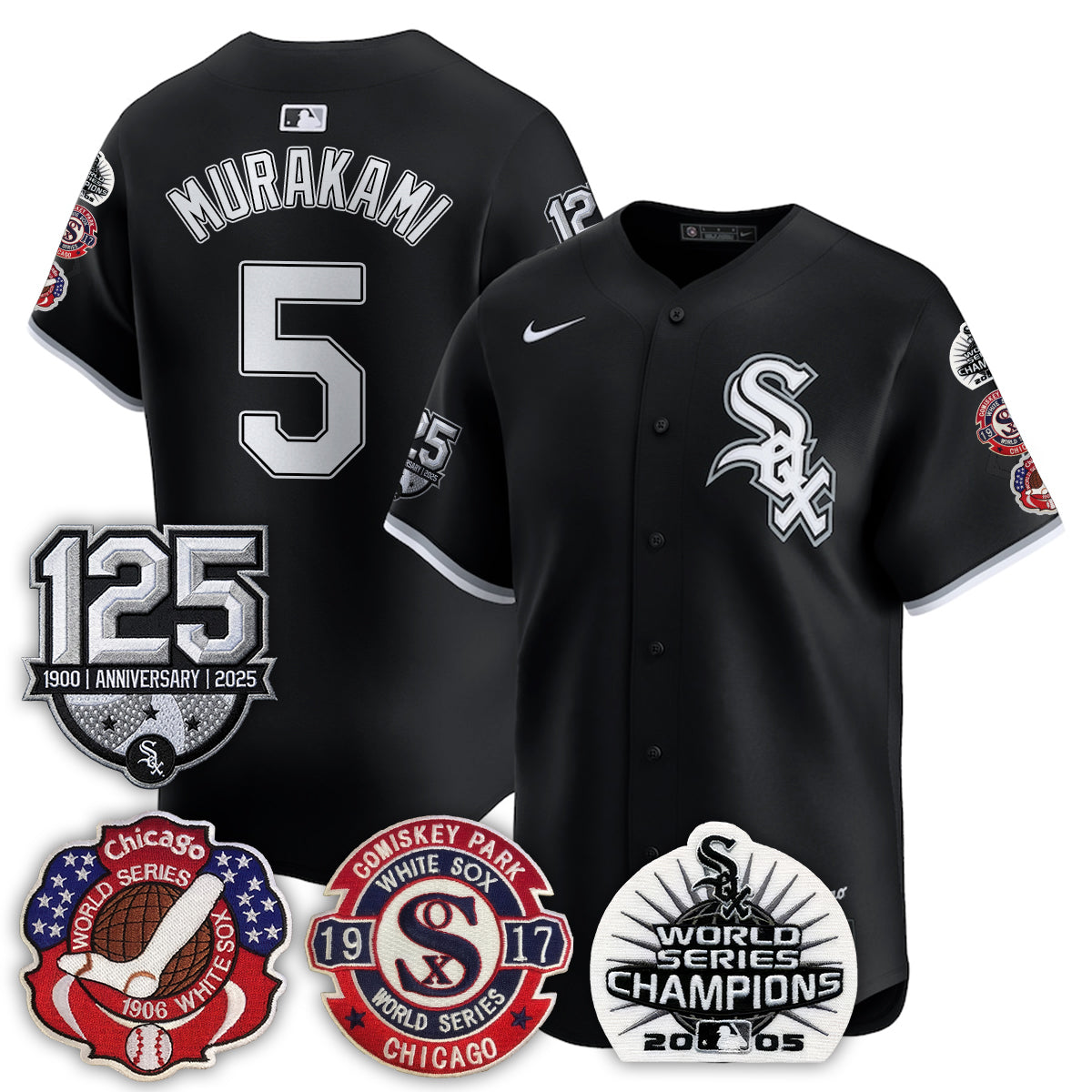 CWS 125th Anniversary - W.S Champions Edition Vapor Jersey - Stitched