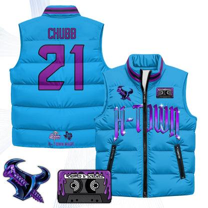 HOU "Screwcity" Puffer Vest - Printed