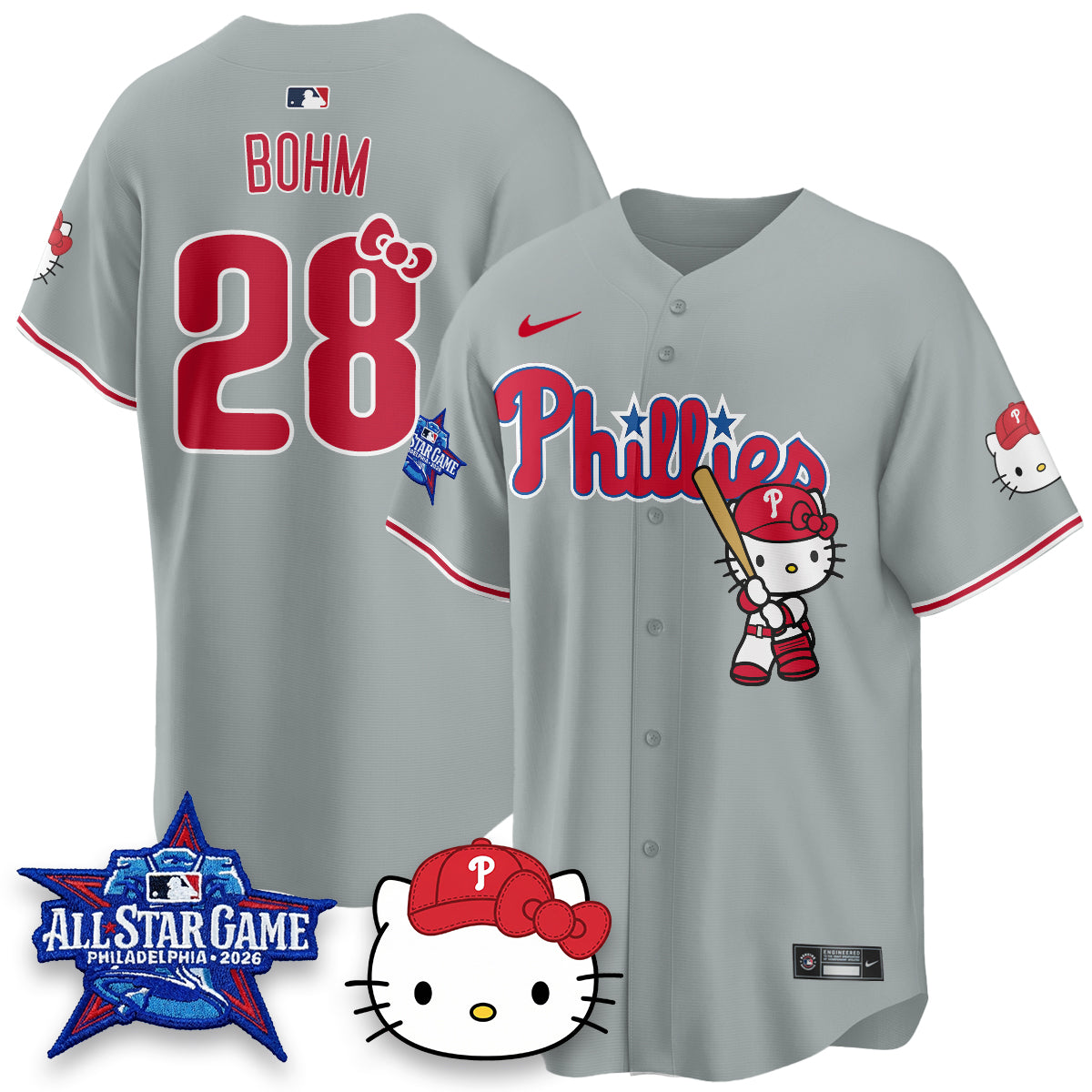 Philadelphia Phillies x Meow Kitty Vapor Limited Jersey V2- Stitched