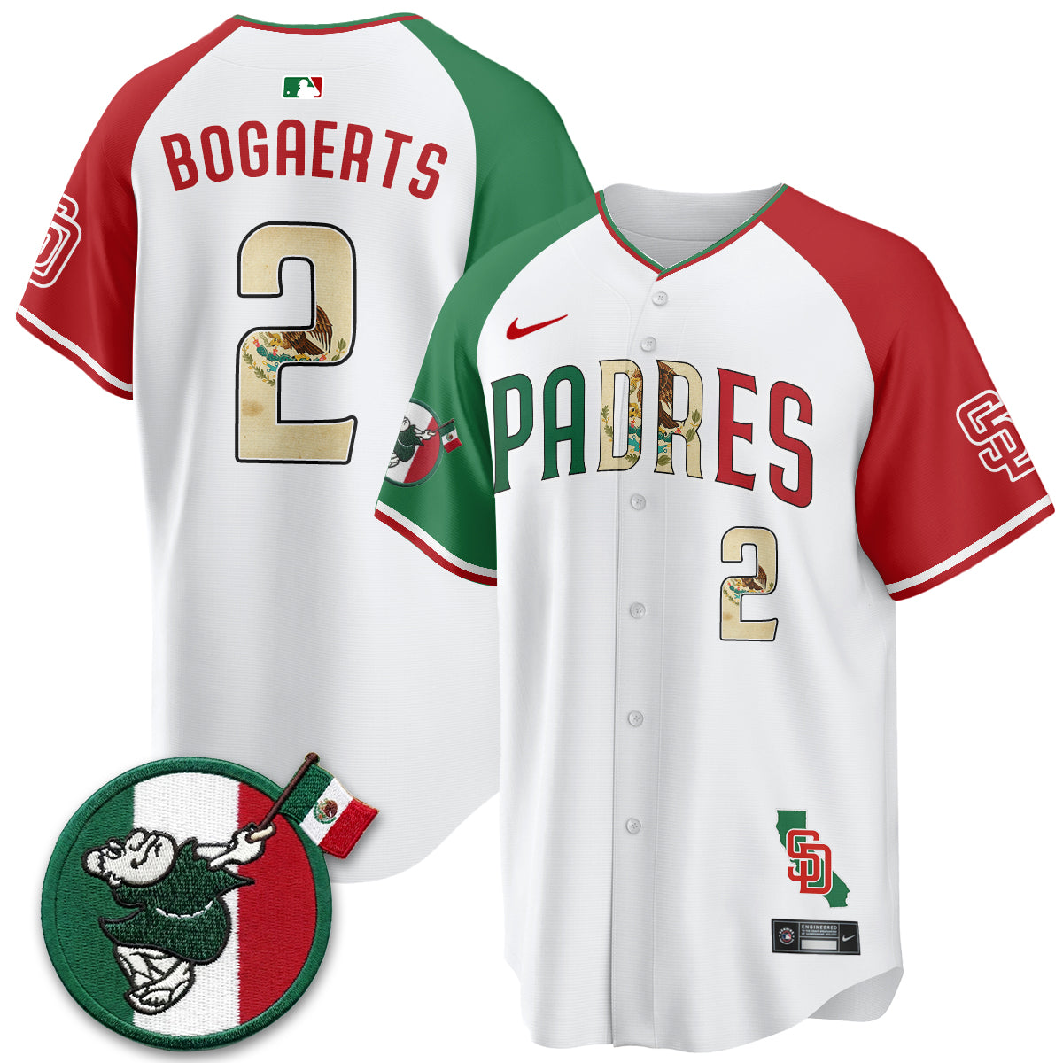 San Diego Padres Mexico Style Vapor Jersey - Stitched