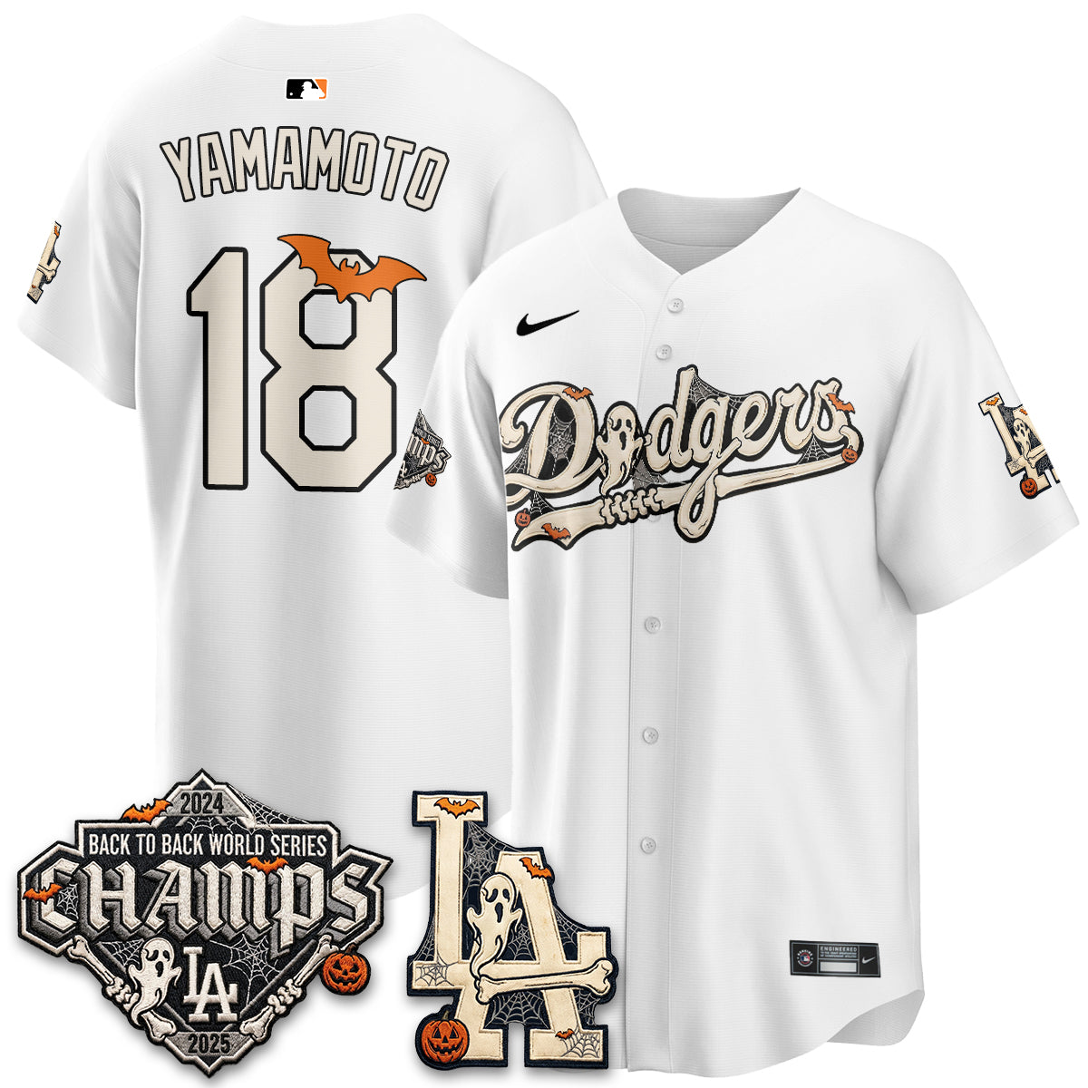 Los Angeles Dodgers Halloween 2026 Vapor Jersey - Stitched