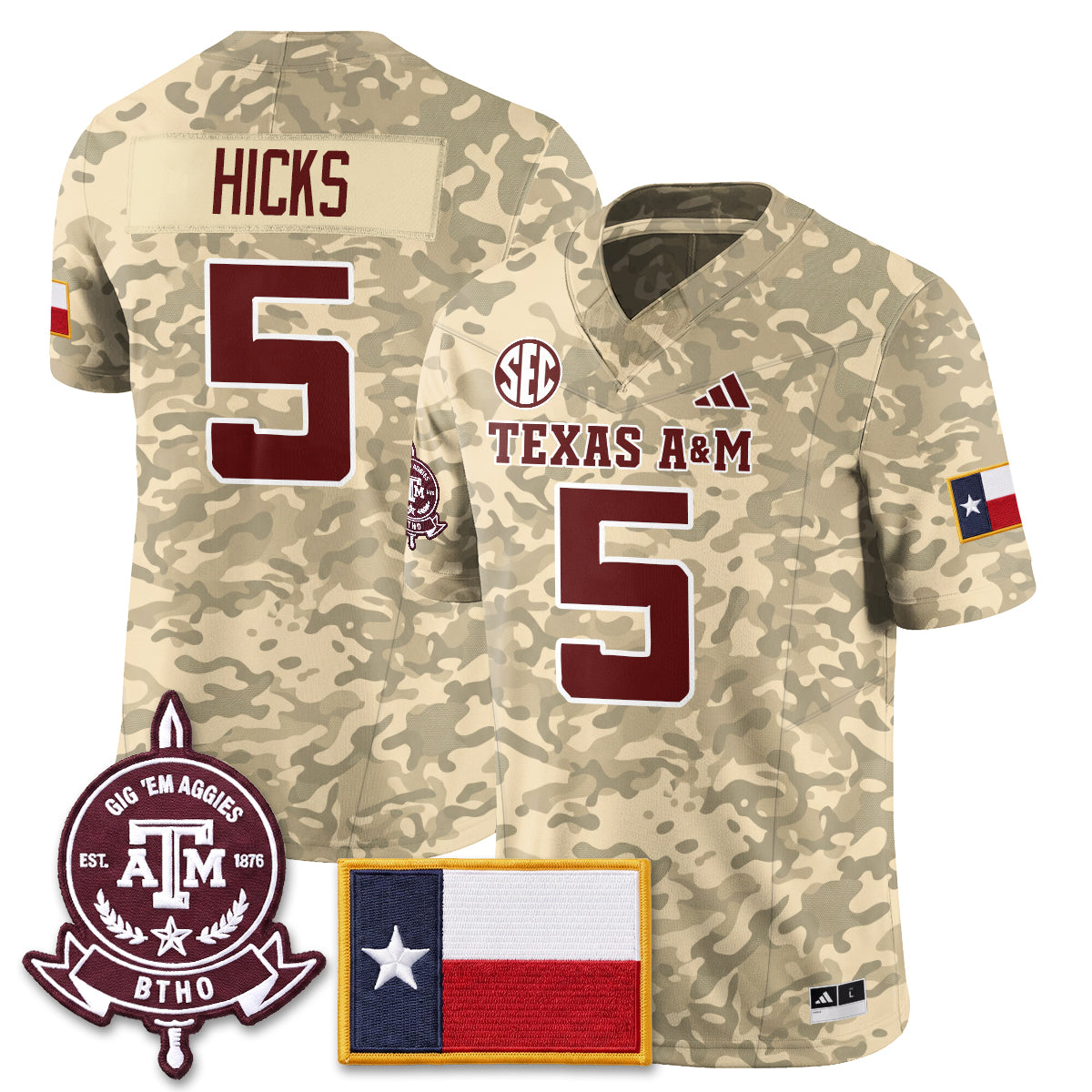 Aggies Camouflage ‘Honor and Support’ 2026 Vapor Limited Jersey - Stitched